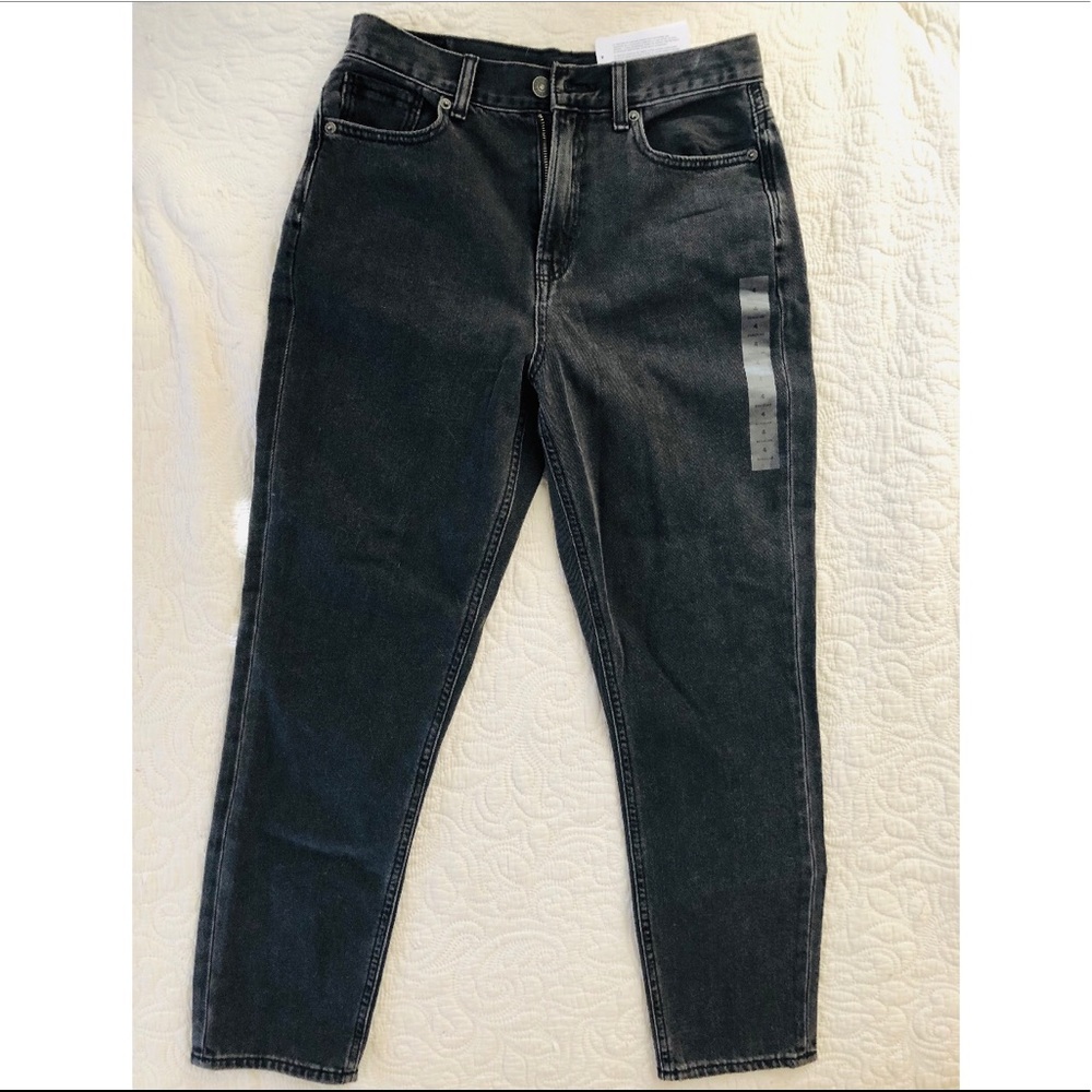 NWT American Eagle Black Mom Jean Regular 27W 4